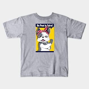 Funny French Bulldog Rosie the Riveter Kids T-Shirt